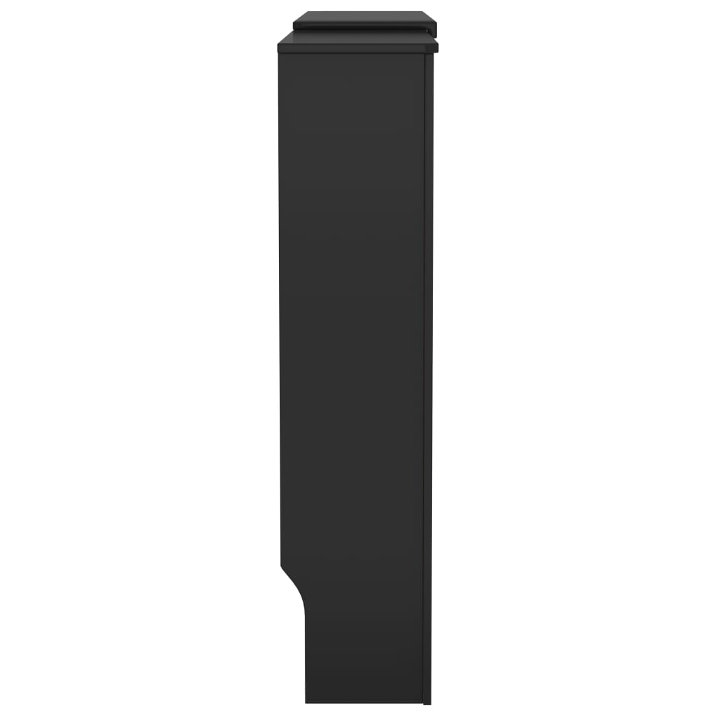 vidaXL MDF Radiator Cover Black 205 cm