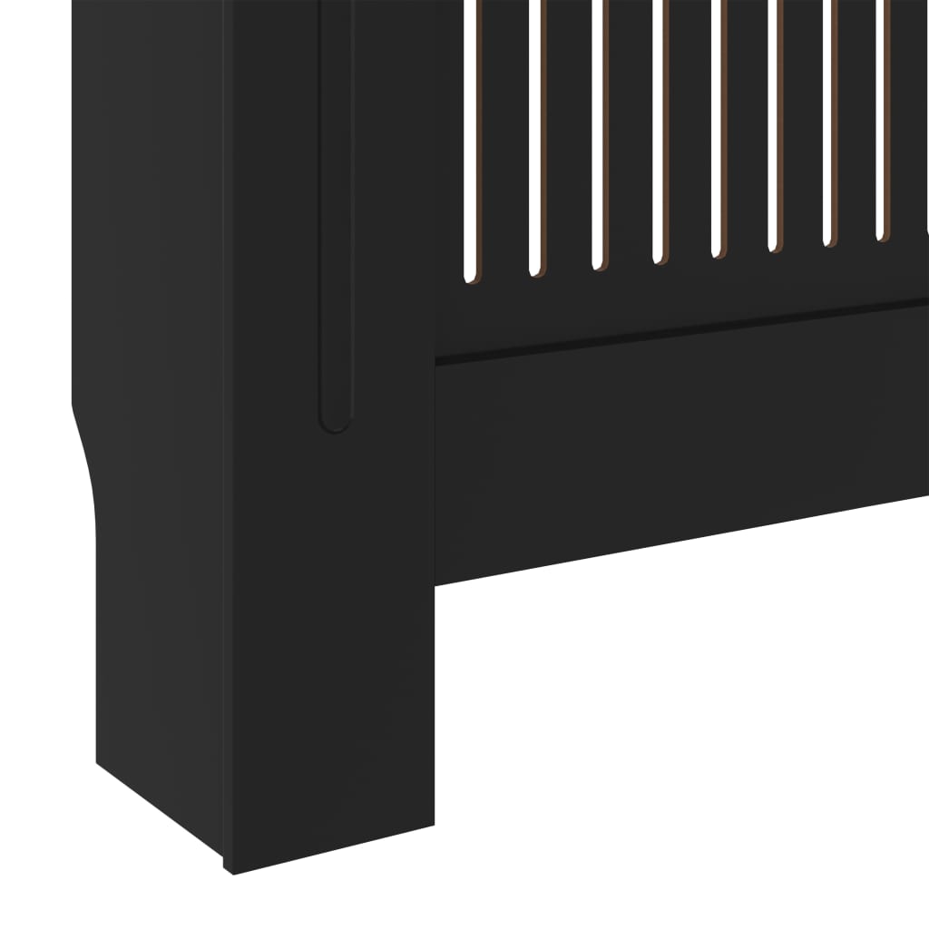 vidaXL MDF Radiator Cover Black 205 cm