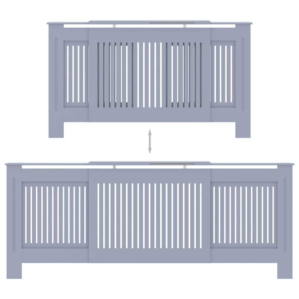 MDF Radiator Cover Grey 205 cm