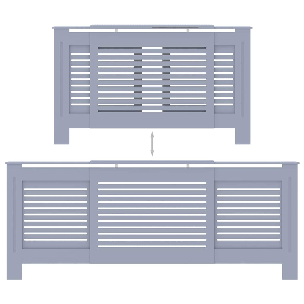 MDF Radiator Cover Grey 205 cm