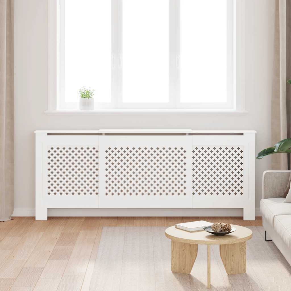 MDF Radiator Cover White 205 cm