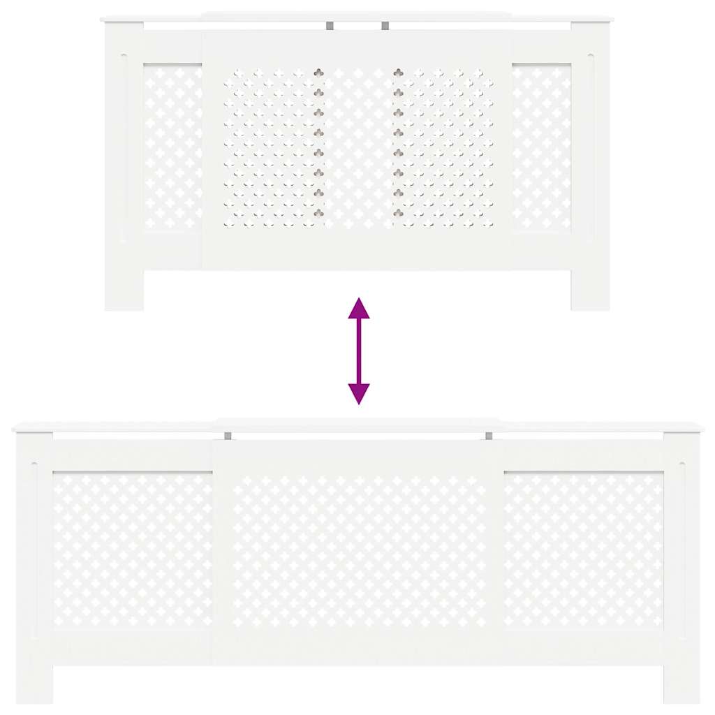 MDF Radiator Cover White 205 cm