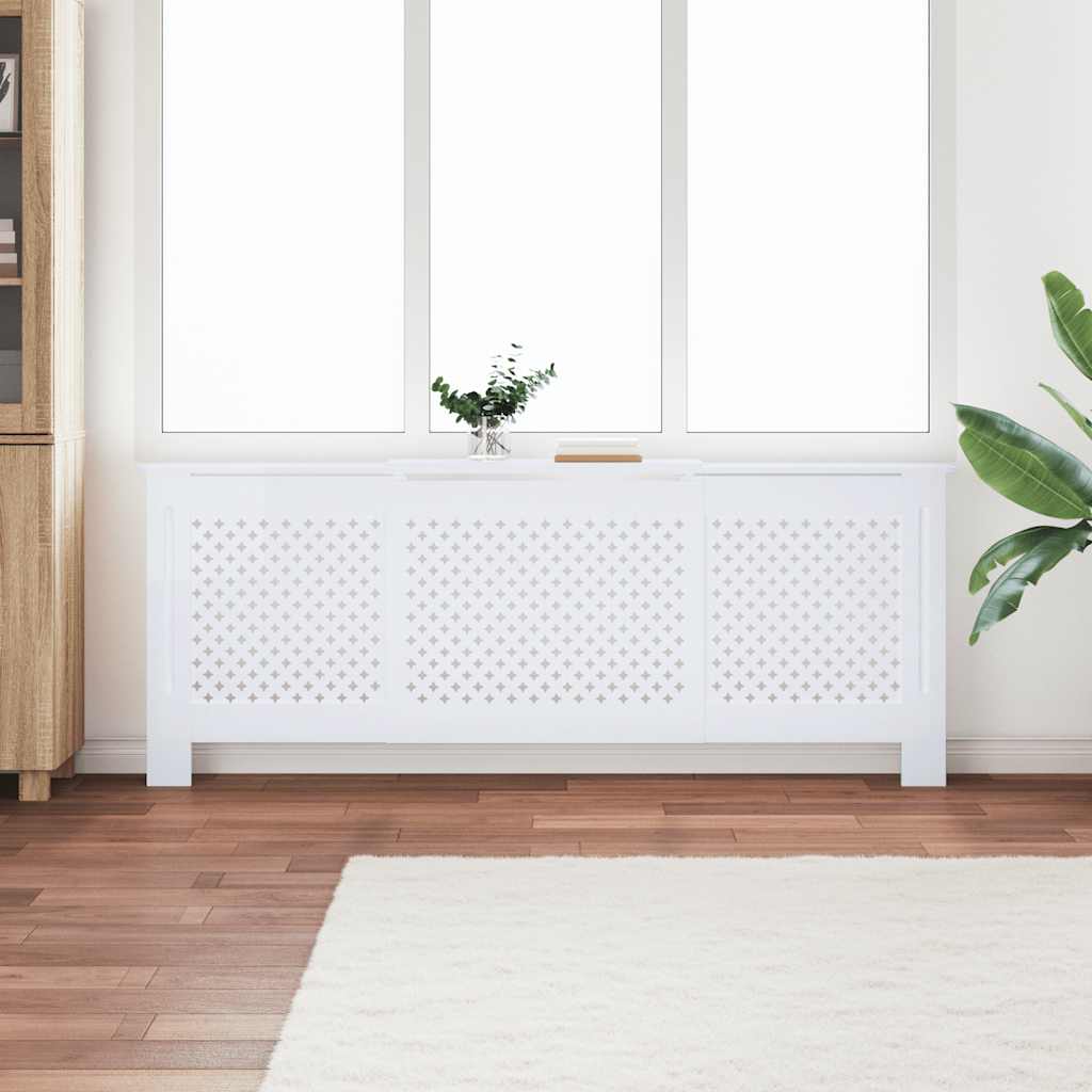 MDF Radiator Cover White 205 cm