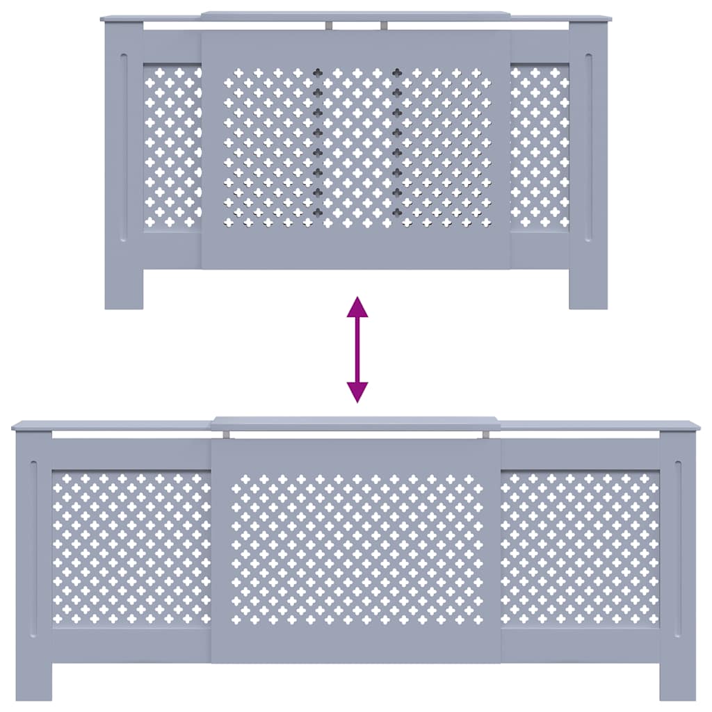 MDF Radiator Cover Grey 205 cm