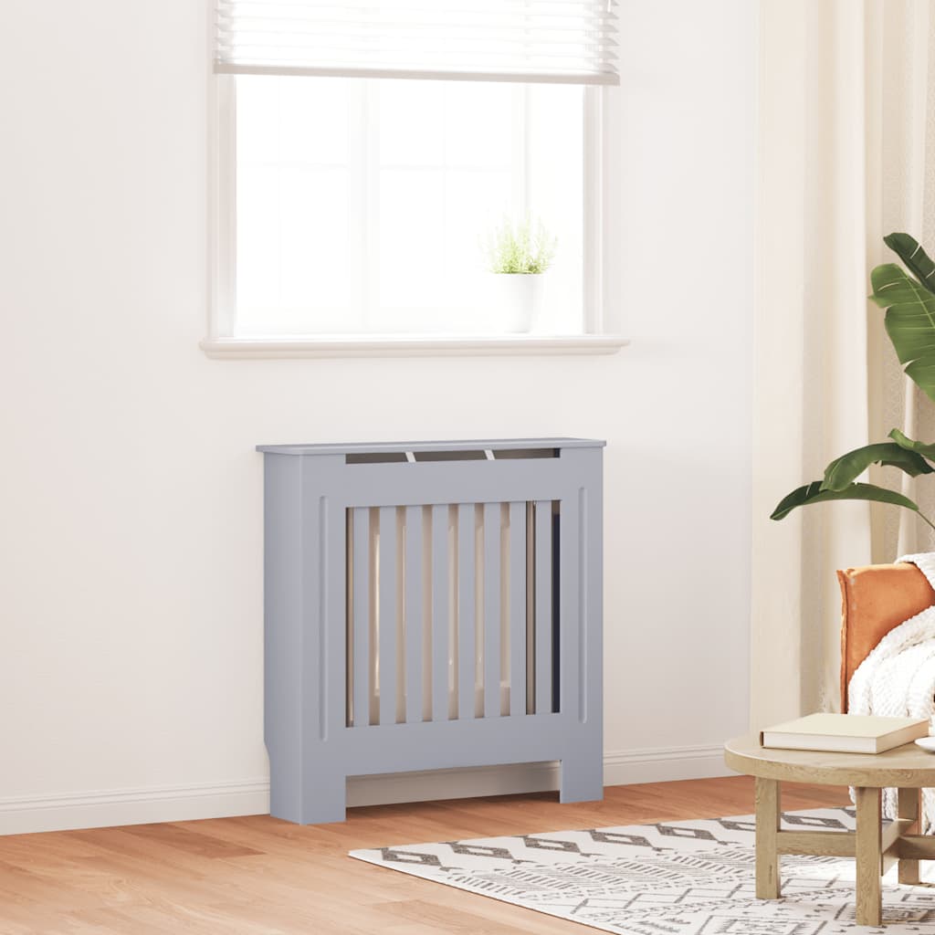 Engineered Wood Radiator Cover Grey 78 cm