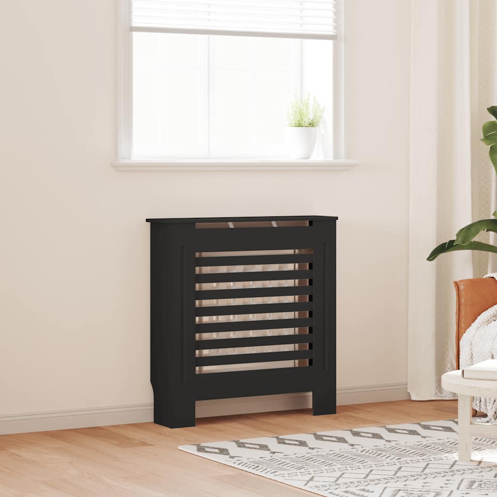 MDF Radiator Cover Black 78 cm