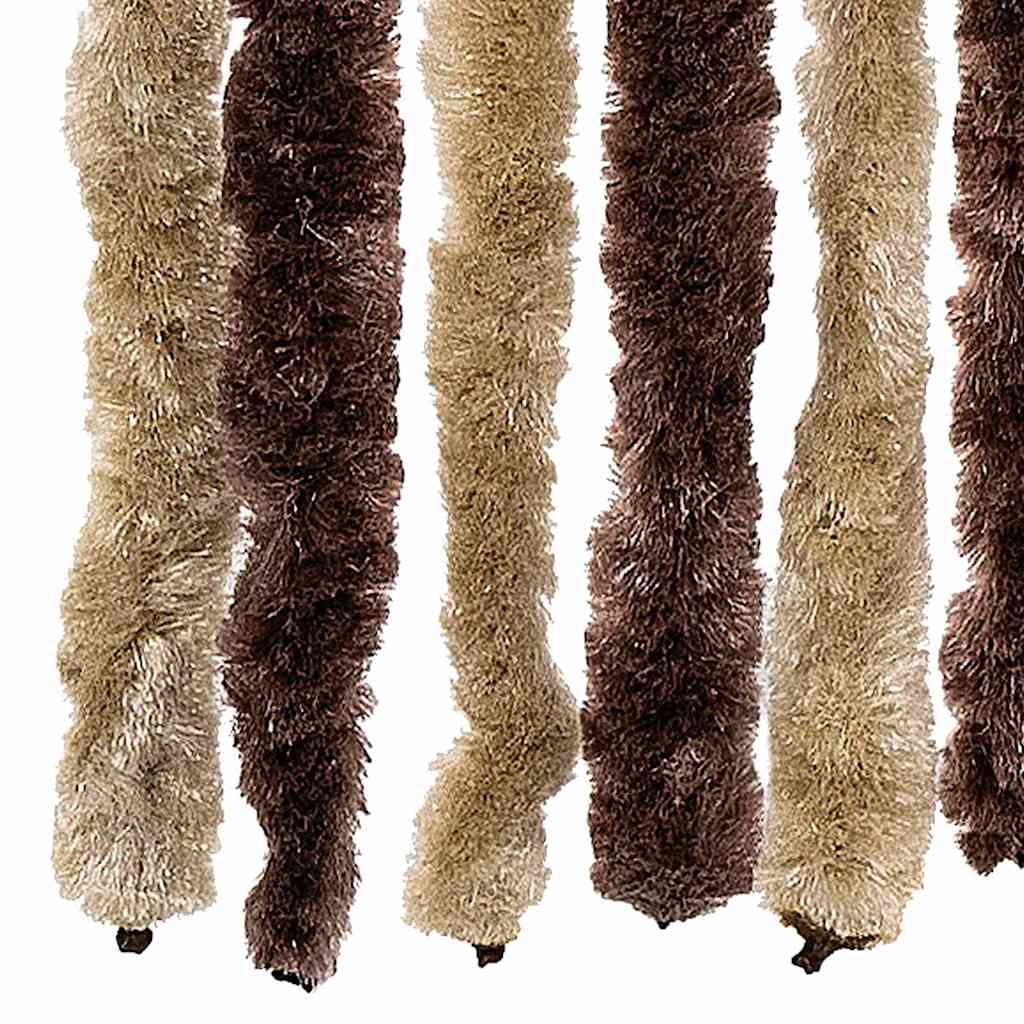 315121 vidaXL Insect Curtain Beige and Light Brown 90x200 cm Chenille