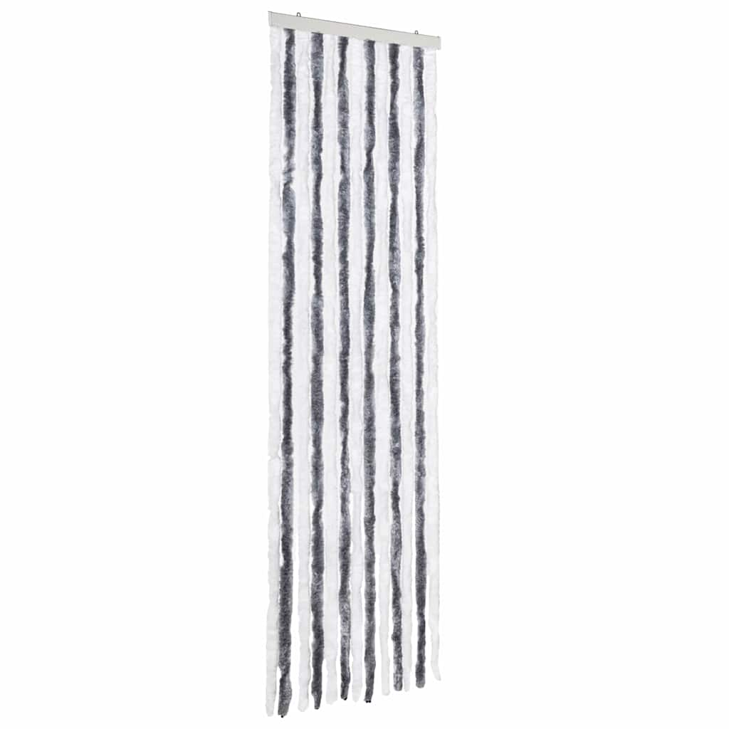 315123 vidaXL Insect Curtain Grey and White 56x200 cm Chenille