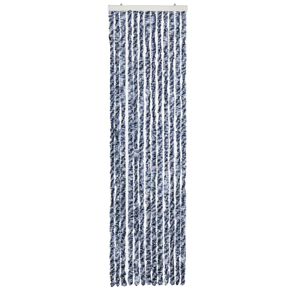 315126 vidaXL Insect Curtain Blue and White 56x200 cm Chenille