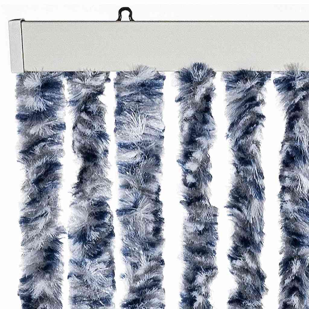 315126 vidaXL Insect Curtain Blue and White 56x200 cm Chenille
