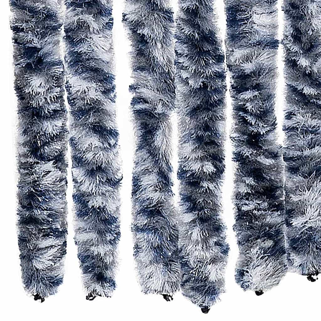 315126 vidaXL Insect Curtain Blue and White 56x200 cm Chenille