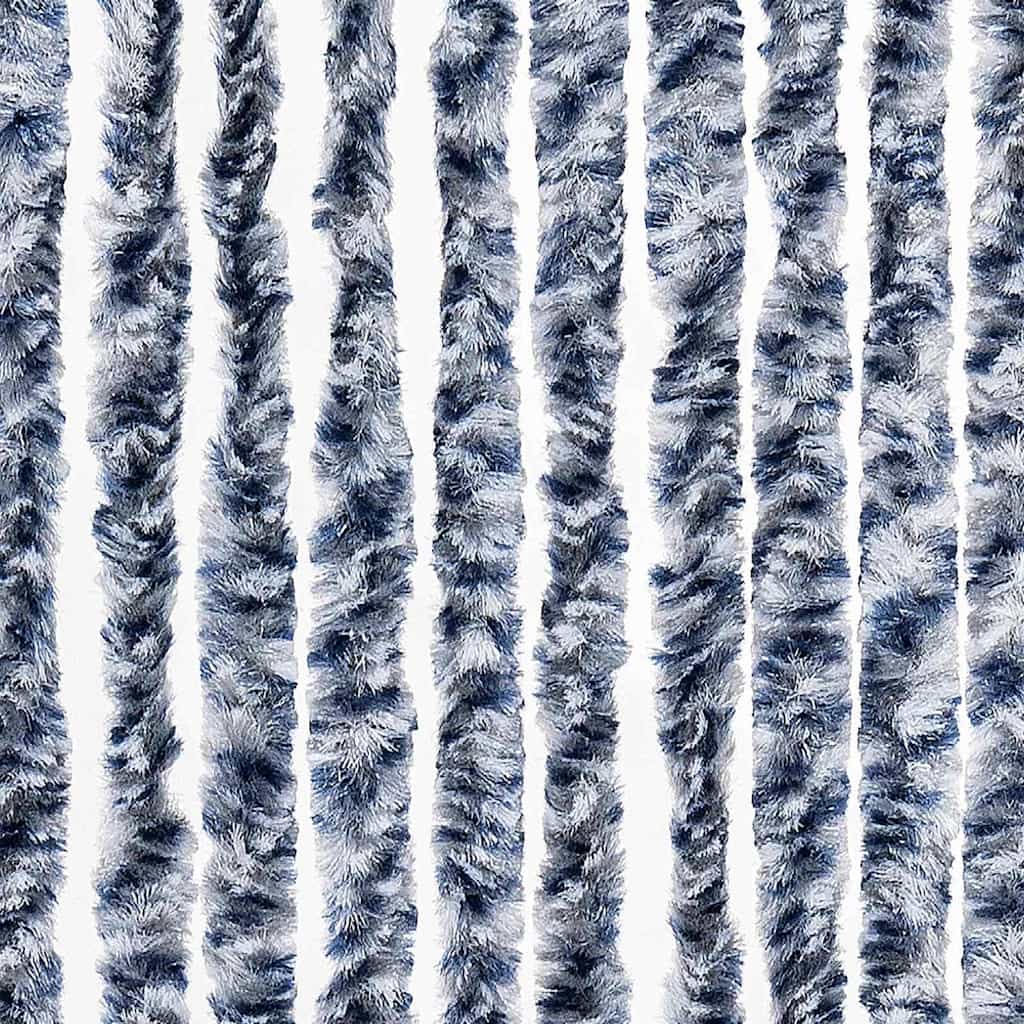 315126 vidaXL Insect Curtain Blue and White 56x200 cm Chenille