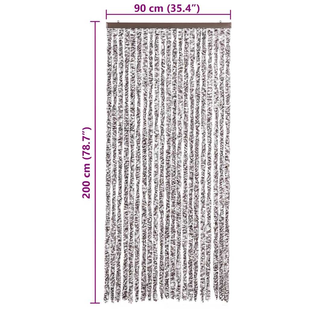 315130 vidaXL Insect Curtain Brown and Beige 90x200 cm Chenille