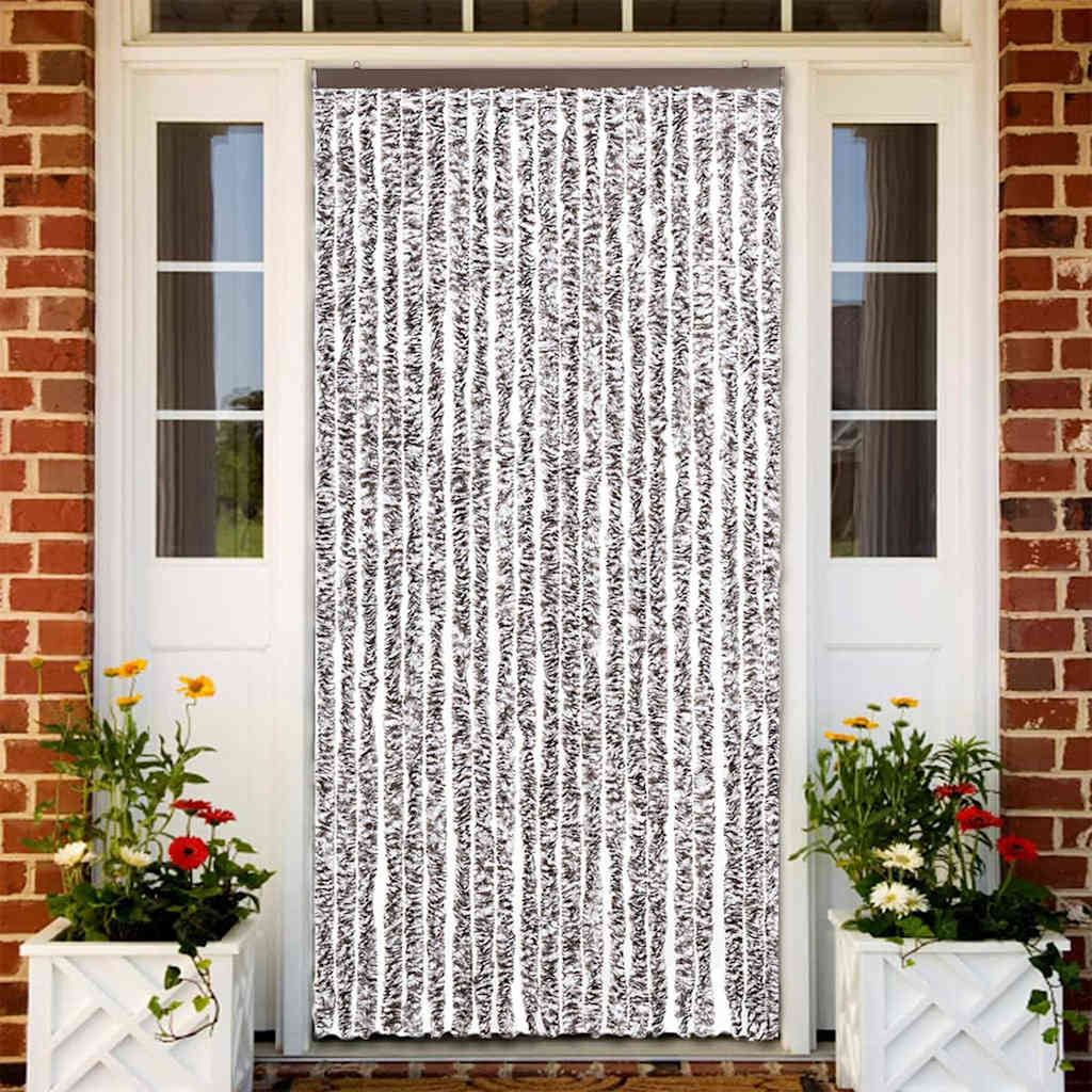 315130 vidaXL Insect Curtain Brown and Beige 90x200 cm Chenille
