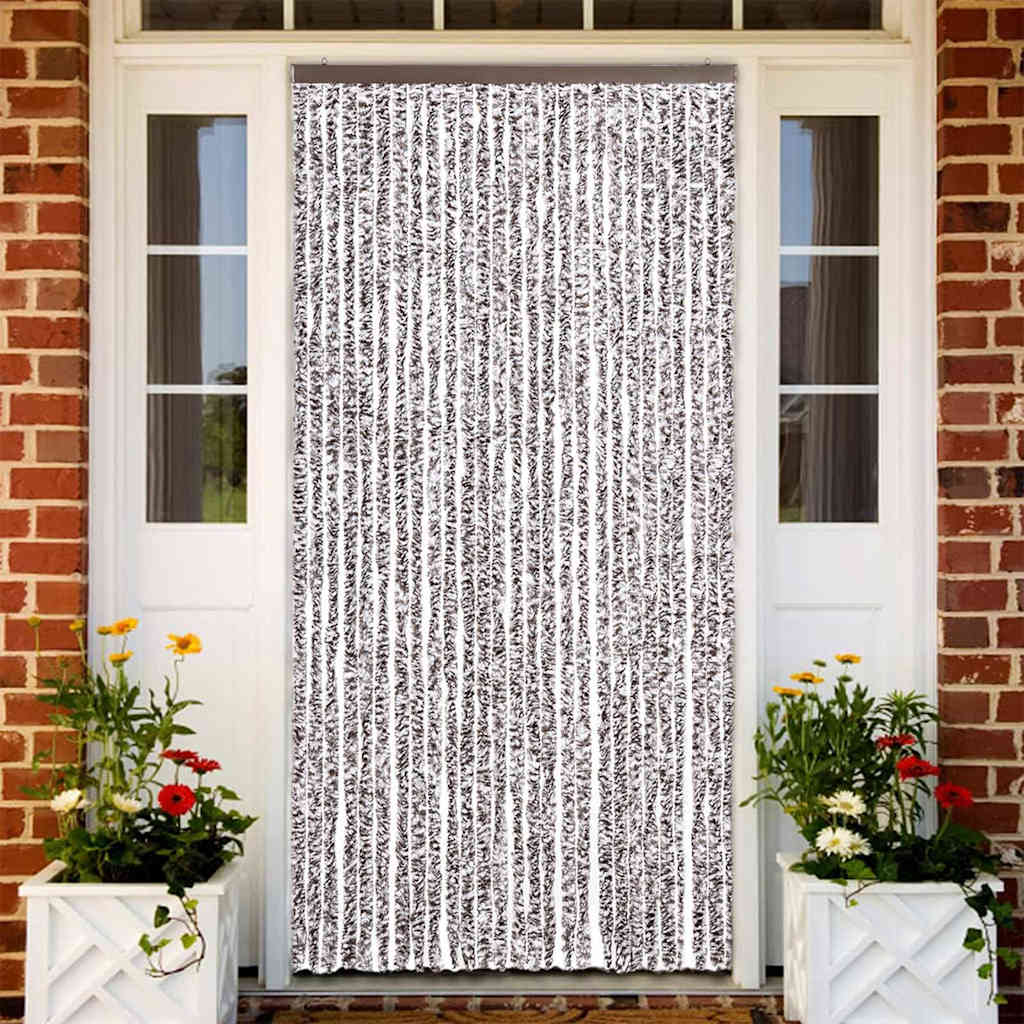 Insect Curtain Brown and Beige 118x220 cm Chenille
