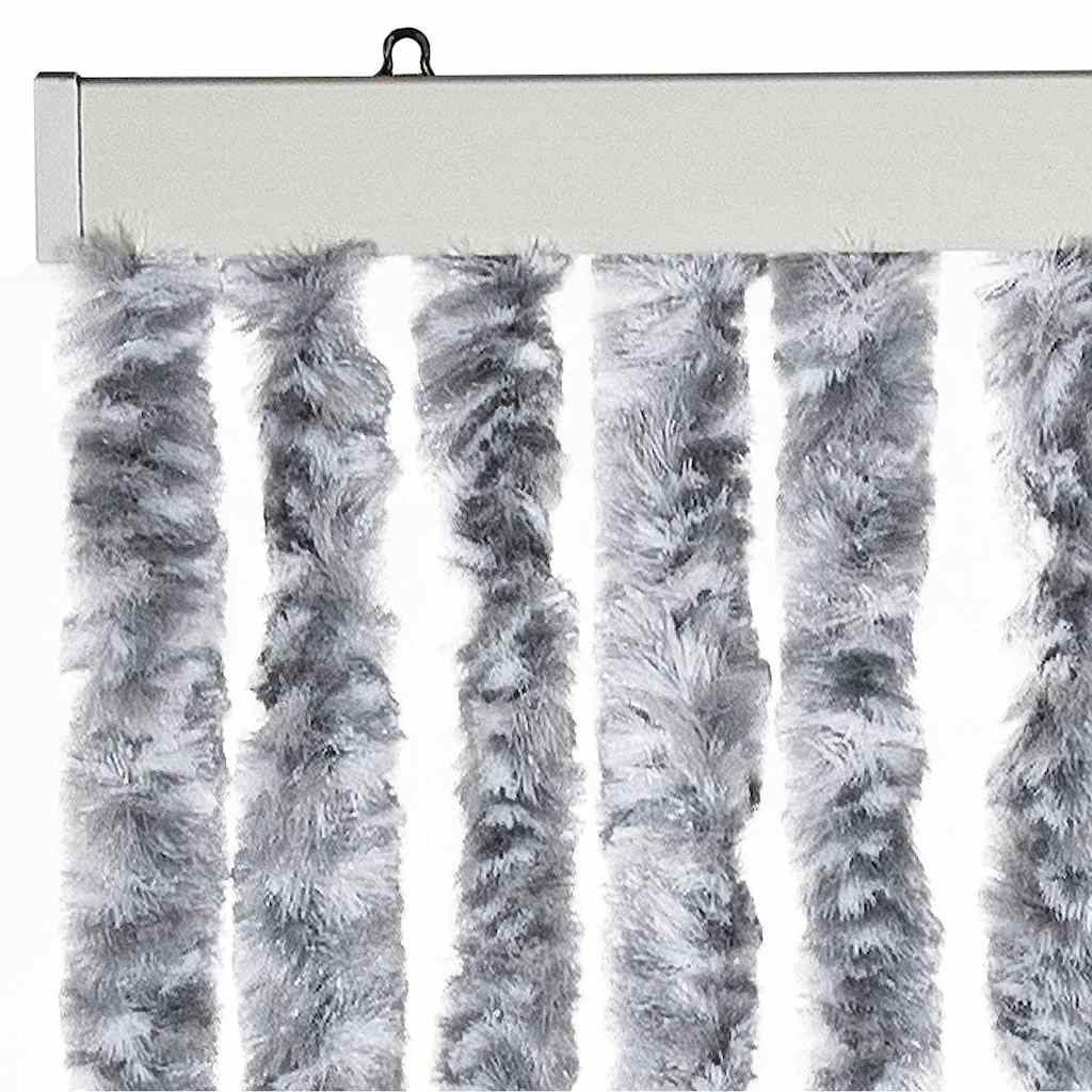 315132 vidaXL Insect Curtain White and Grey 56x200 cm Chenille
