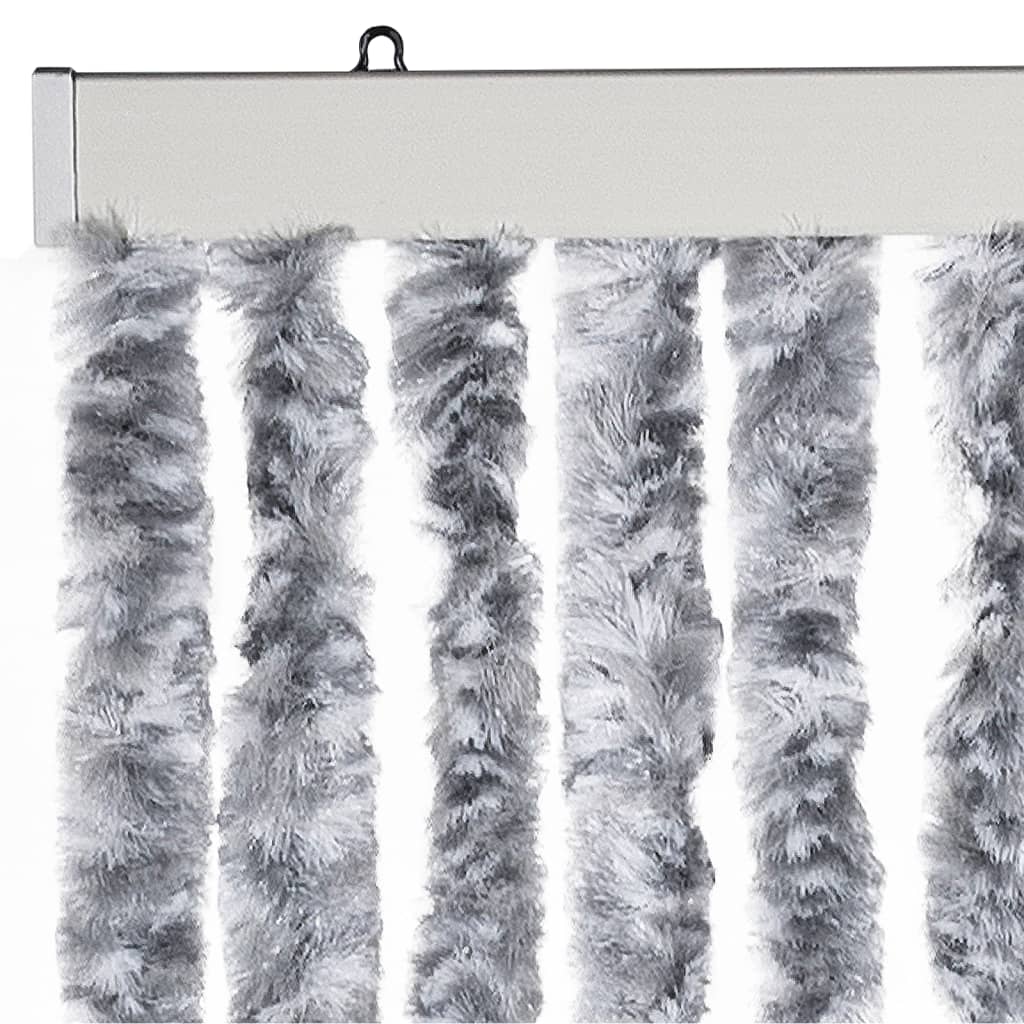 Insect Curtain White and Grey 118x220 cm Chenille