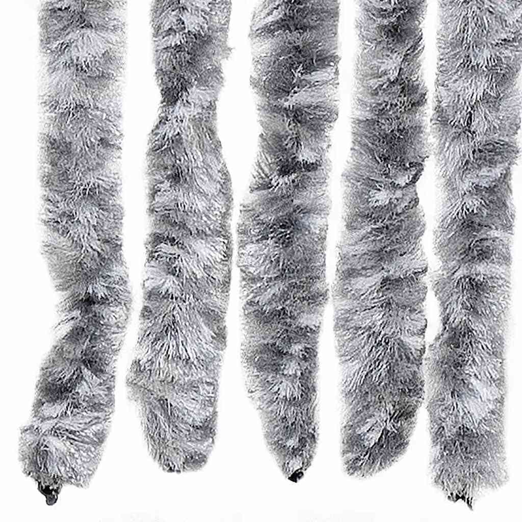 Insect Curtain White and Grey 118x220 cm Chenille