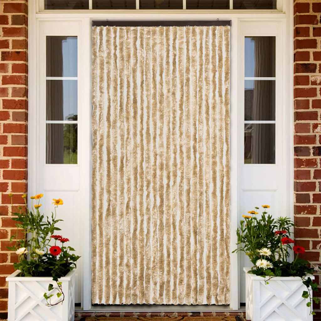 315136 vidaXL Insect Curtain Beige 90x200 cm Chenille
