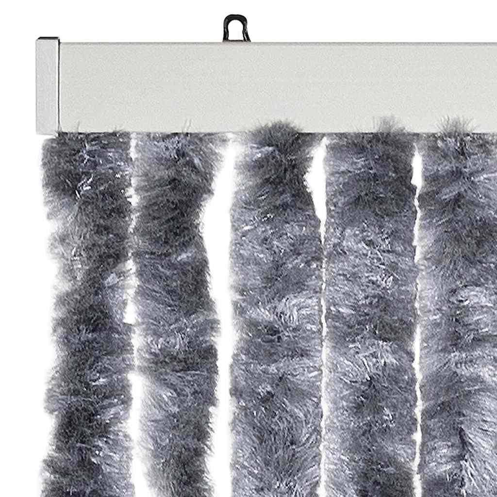 315139 vidaXL Insect Curtain Silver 90x200 cm Chenille