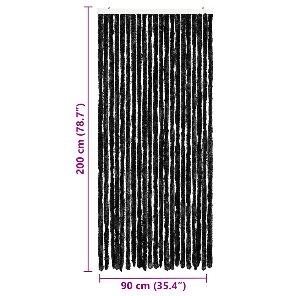 315142 vidaXL Insect Curtain Anthracite 90x200 cm Chenille