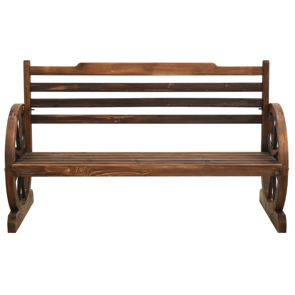 Bench | Brown | Solid Firwood | Medium | Fun Inlays | Garden Bench
