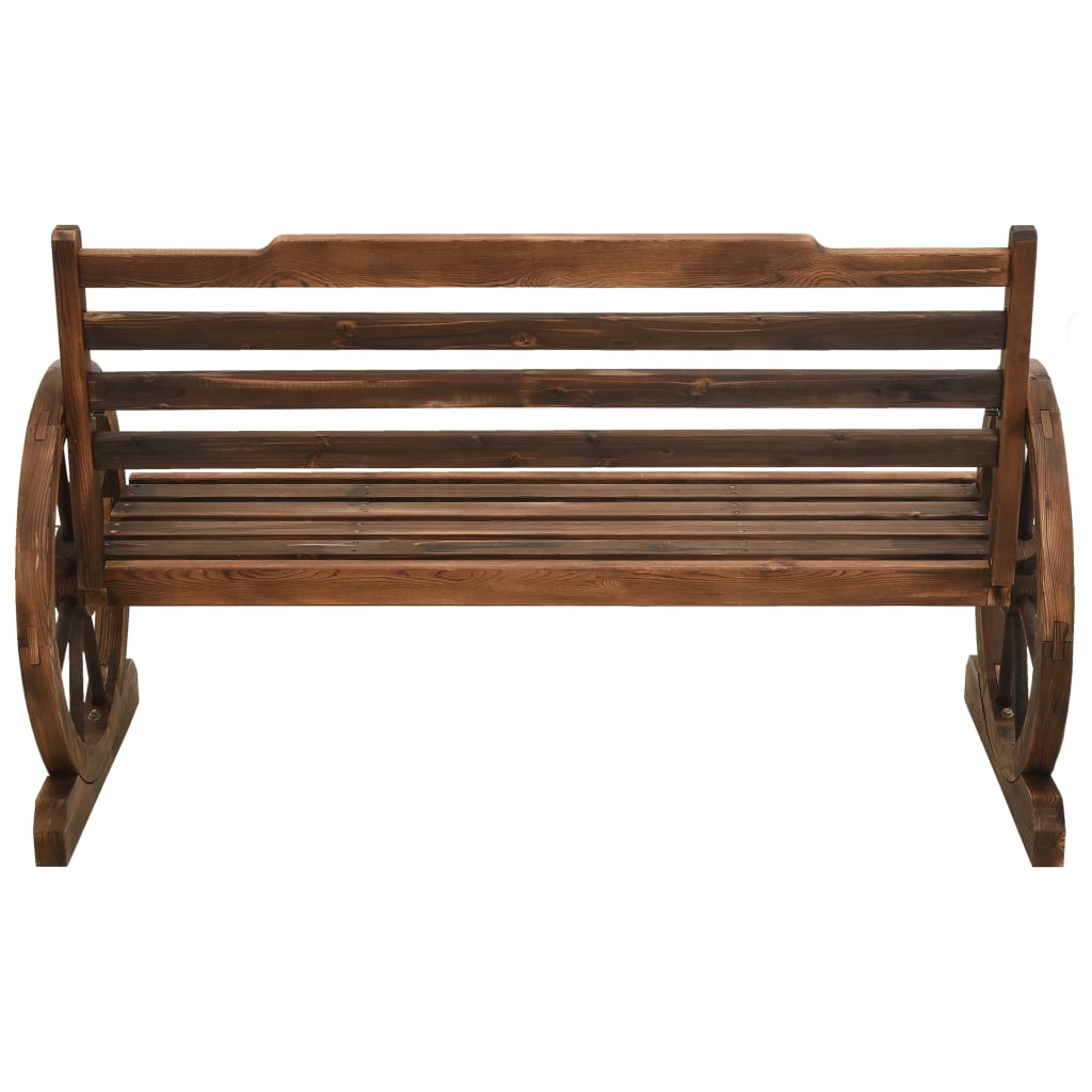 Bench | Brown | Solid Firwood | Medium | Fun Inlays | Garden Bench
