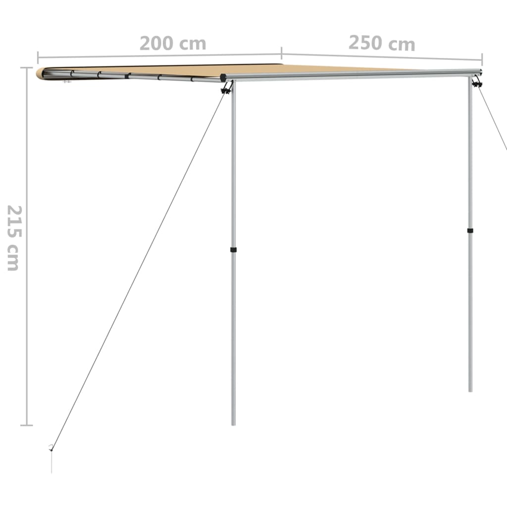 Camper & Caravan Awning 2x2.5x2.15 m Beige