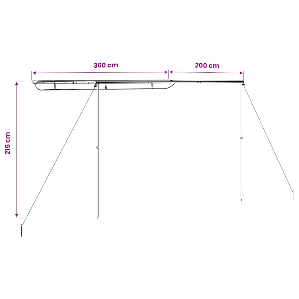 Camper & Caravan Awning 3.6x2x2.15 m Beige