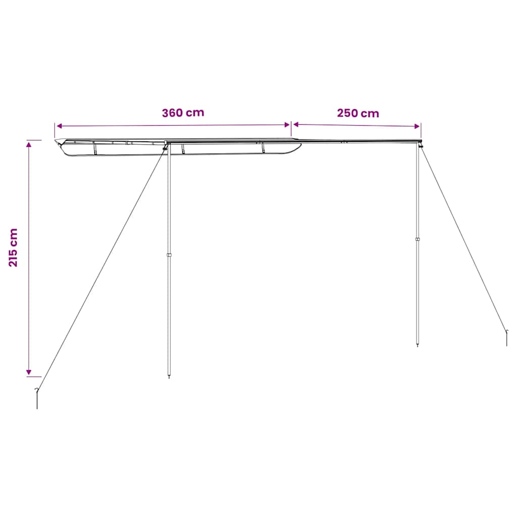 Camper & Caravan Awning 3.6x2.5x2.15 m Beige