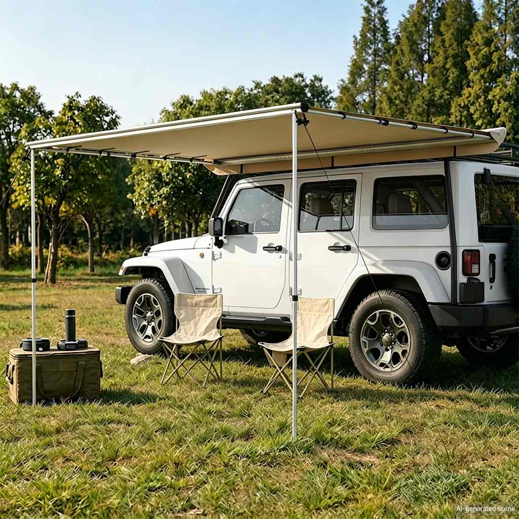 Camper & Caravan Awning 4x2.5x2.15 m Beige