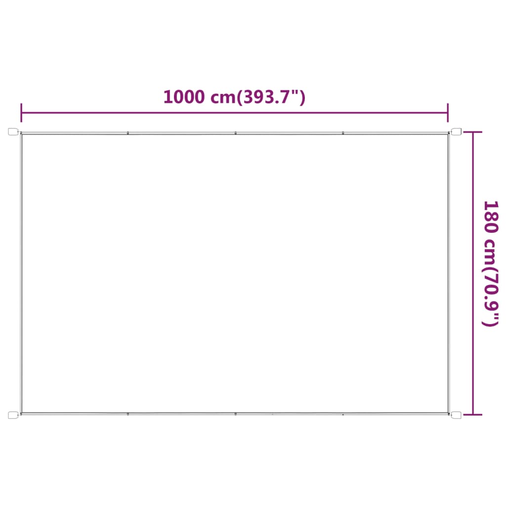 vidaXL Vertical Awning Light Green 180x1000 cm Oxford Fabric