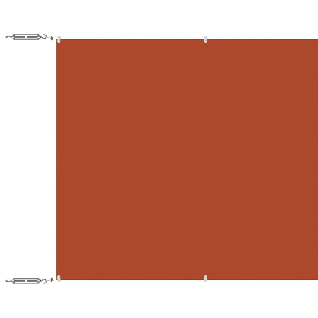 148359 vidaXL Vertical Awning Terracotta 100x1200 cm Oxford Fabric