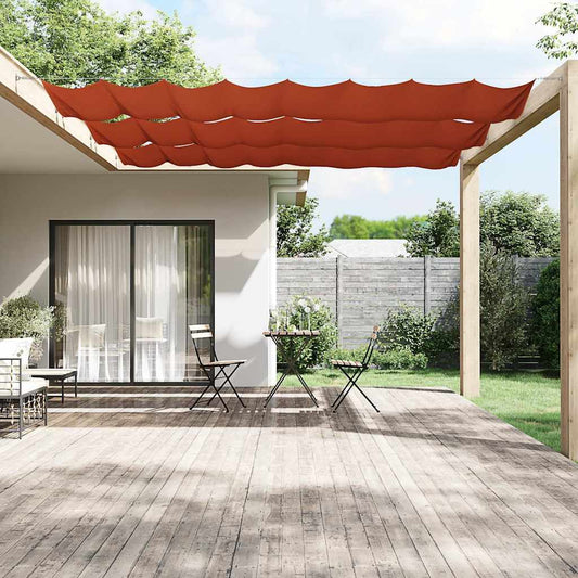 148359 vidaXL Vertical Awning Terracotta 100x1200 cm Oxford Fabric