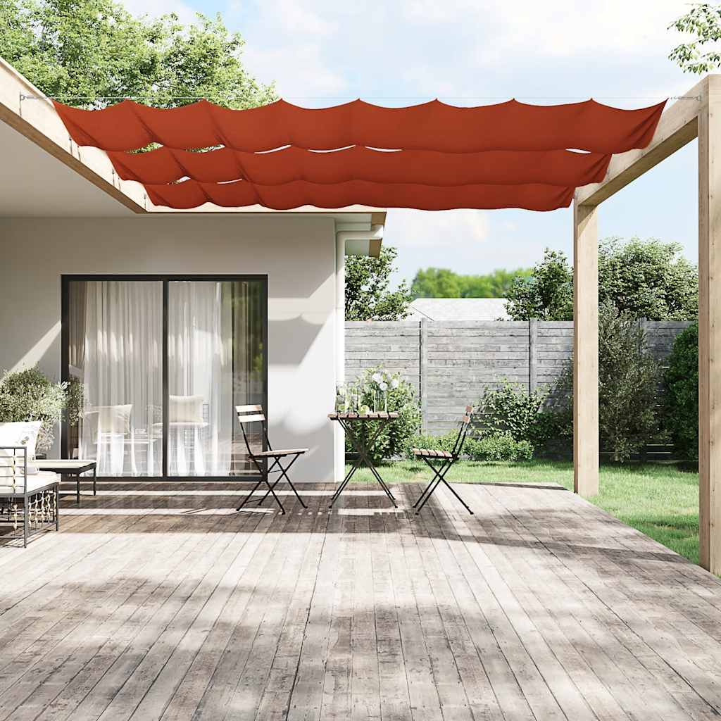 148364 vidaXL Vertical Awning Terracotta 140x800 cm Oxford Fabric