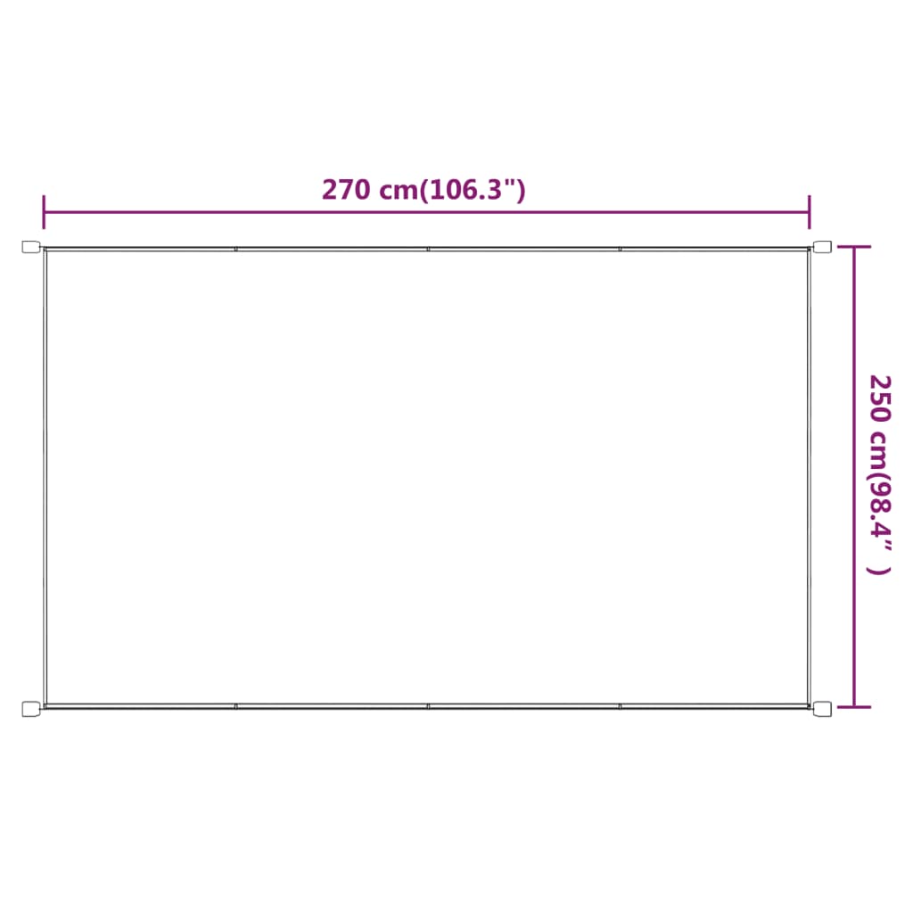 vidaXL Vertical Awning Terracotta 250x270 cm Oxford Fabric