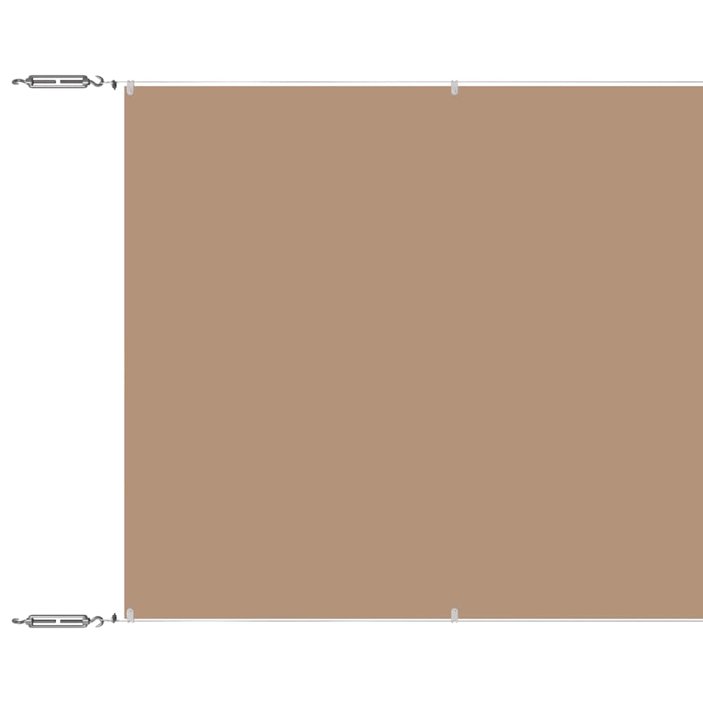 148407 vidaXL Vertical Awning Taupe 100x1000 cm Oxford Fabric