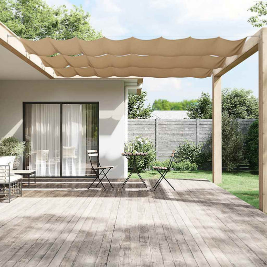 148407 vidaXL Vertical Awning Taupe 100x1000 cm Oxford Fabric