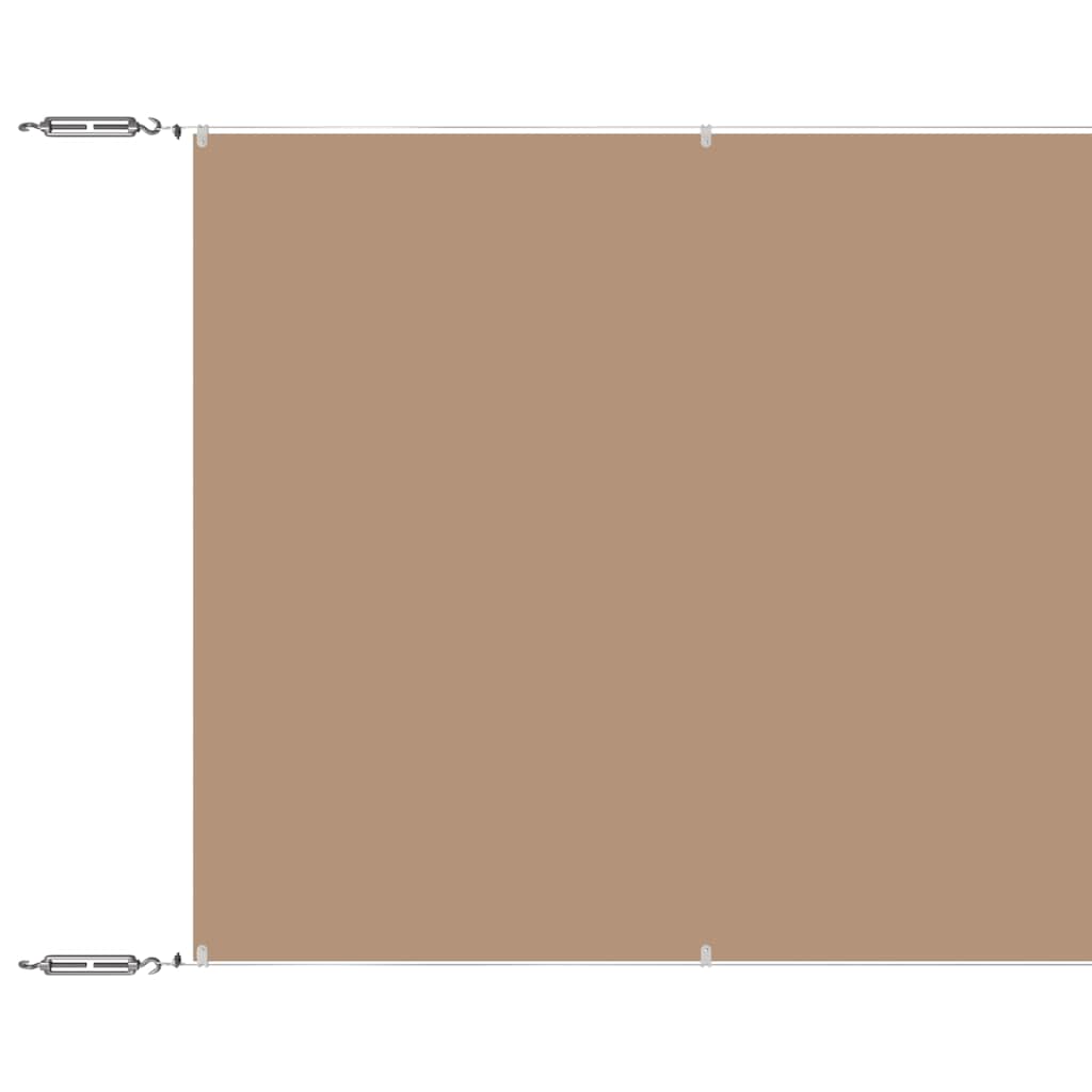 148413 vidaXL Vertical Awning Taupe 140x800 cm Oxford Fabric