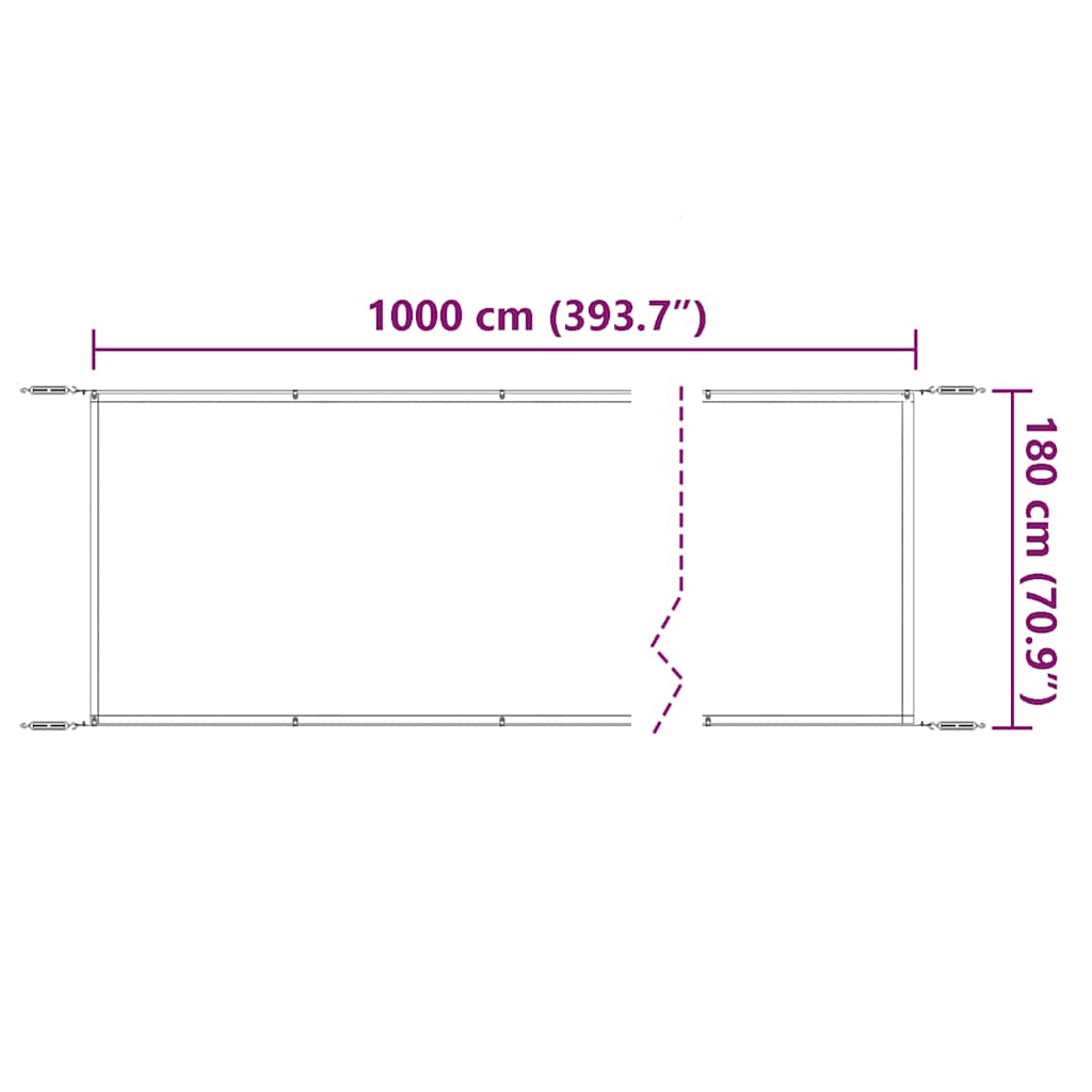 148470 vidaXL Vertical Awning Blue 180x1000 cm Oxford Fabric