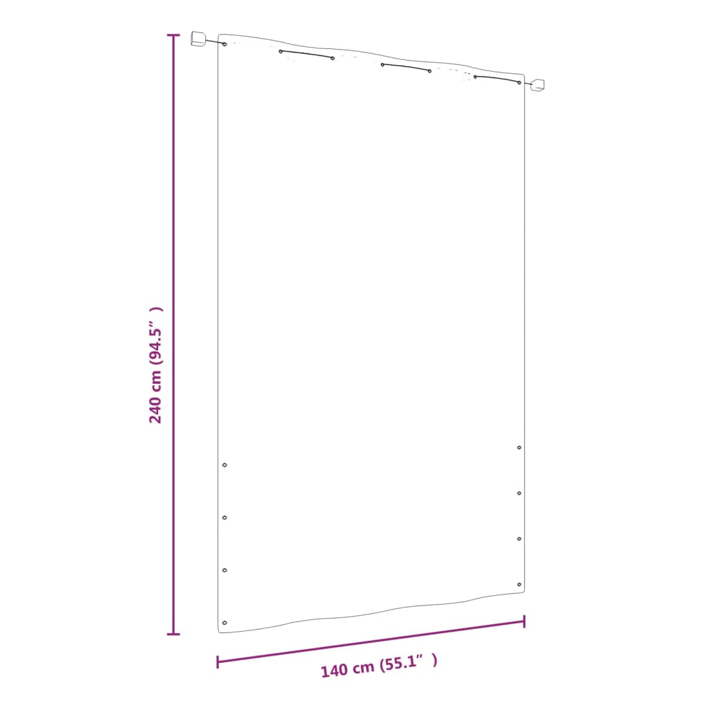 vidaXL Balcony Screen Orange 140x240 cm Oxford Fabric