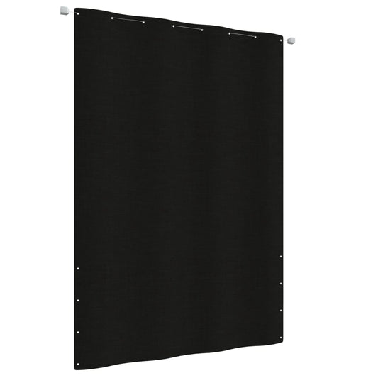 vidaXL Balcony Screen Black 160x240 cm Oxford Fabric