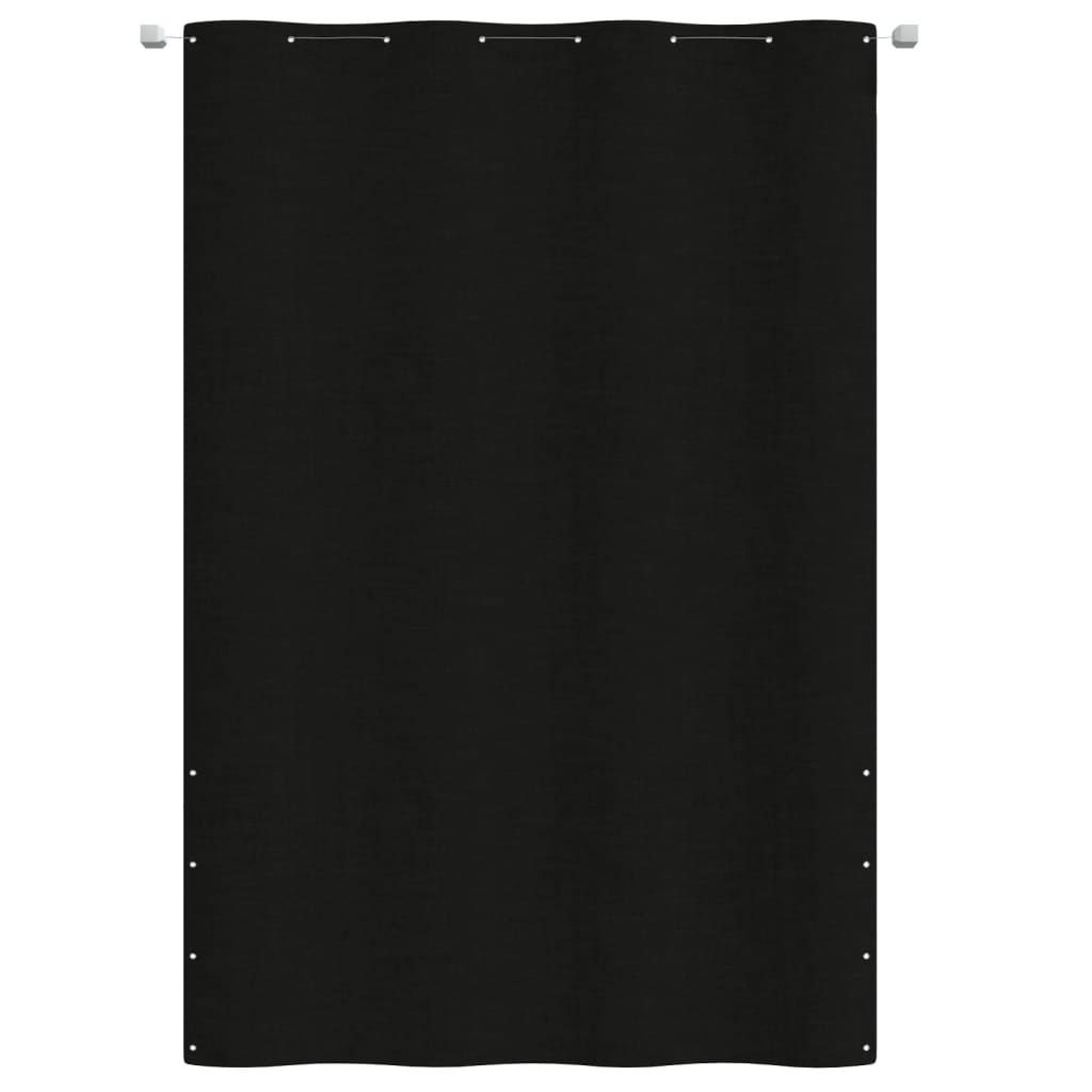 vidaXL Balcony Screen Black 160x240 cm Oxford Fabric