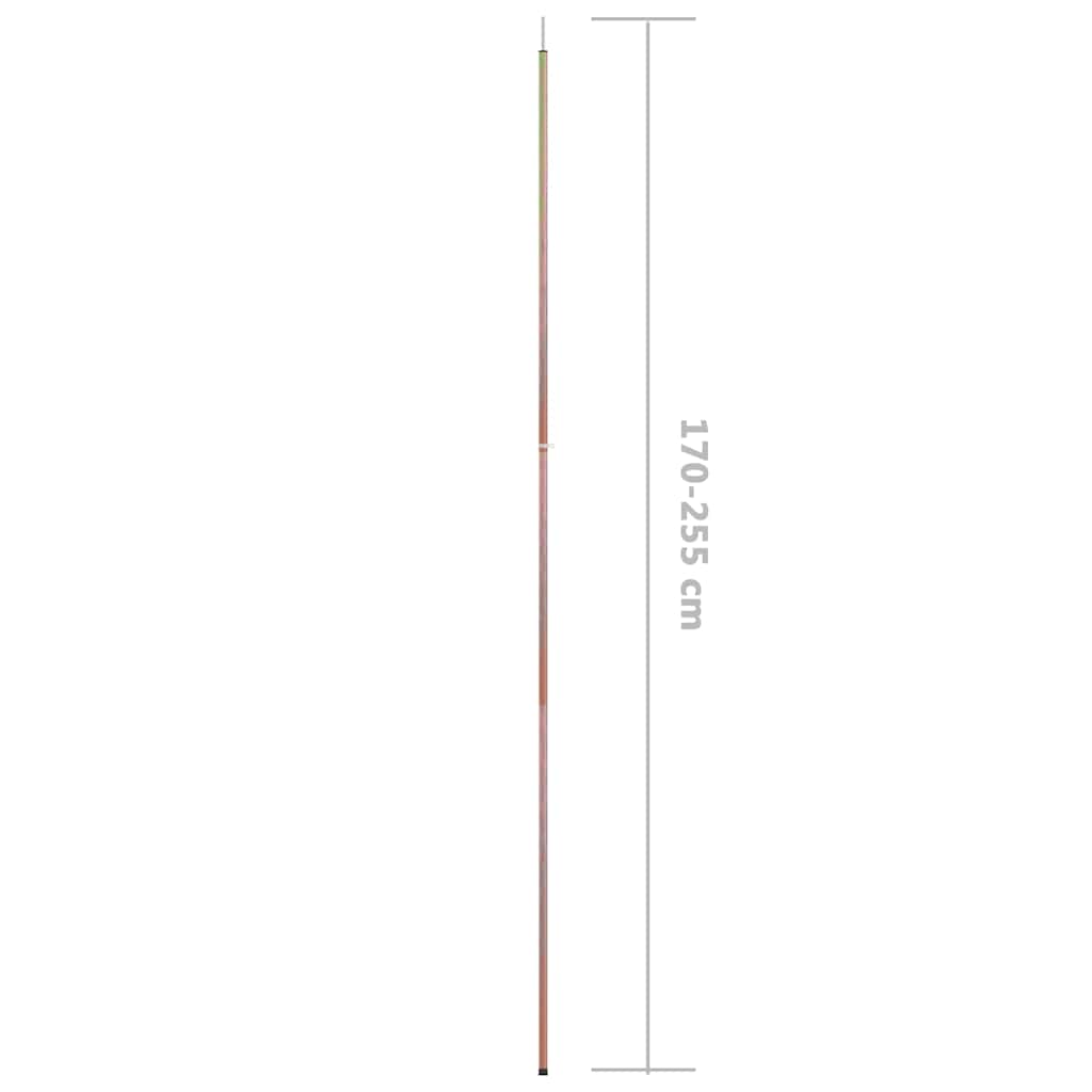 315217 vidaXL Telescopic Tent Poles with Length of 170-255 cm 2 pcs Galvanised Steel