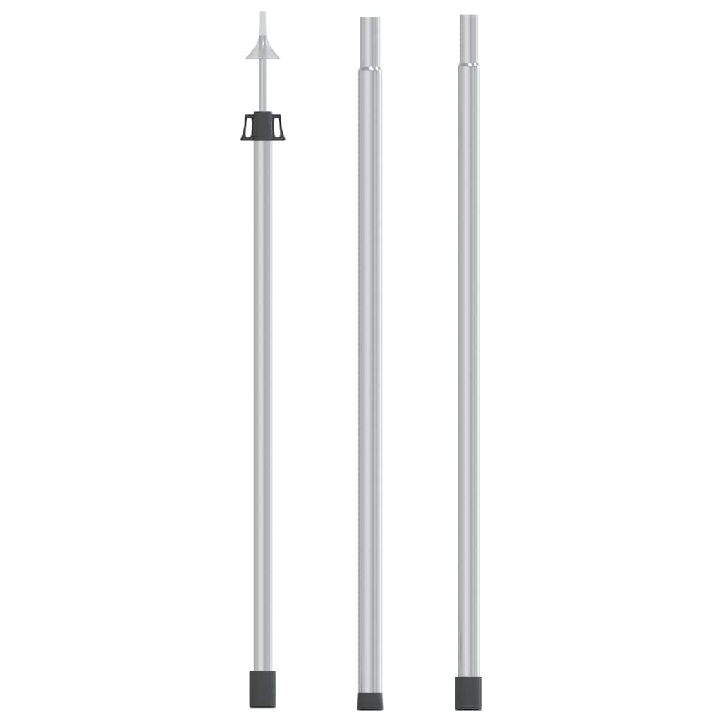 315218 vidaXL Telescopic Tarp Pole with Length of 102-260 cm Aluminum