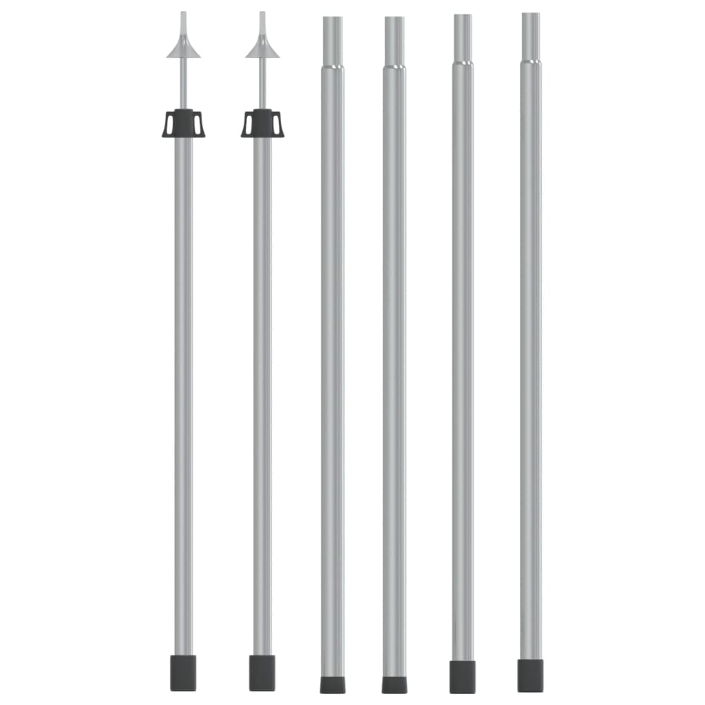 vidaXL Telescopic Tarp Poles with Length of 102-260 cm 2 pcs Aluminum