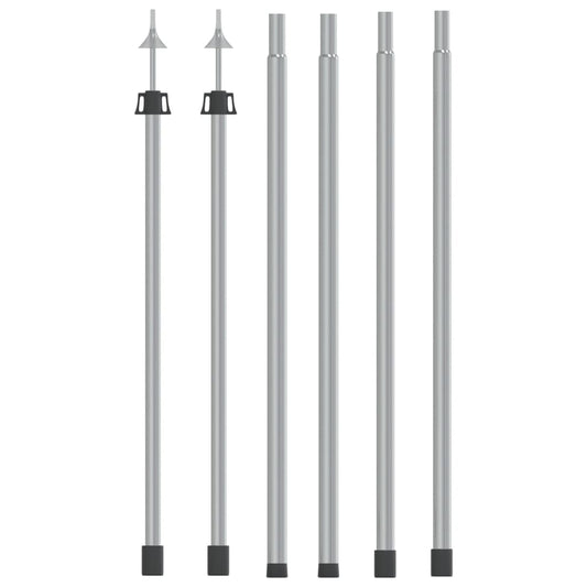 vidaXL Telescopic Tarp Poles with Length of 102-260 cm 2 pcs Aluminum