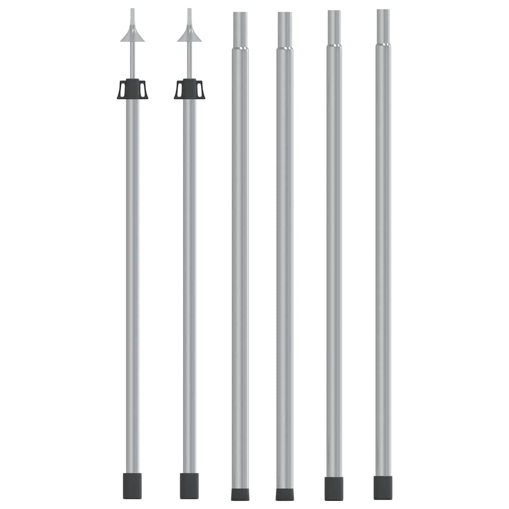 315219 vidaXL Telescopic Tarp Poles with Length of 102-260 cm 2 pcs Aluminum