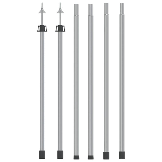 315219 vidaXL Telescopic Tarp Poles with Length of 102-260 cm 2 pcs Aluminum