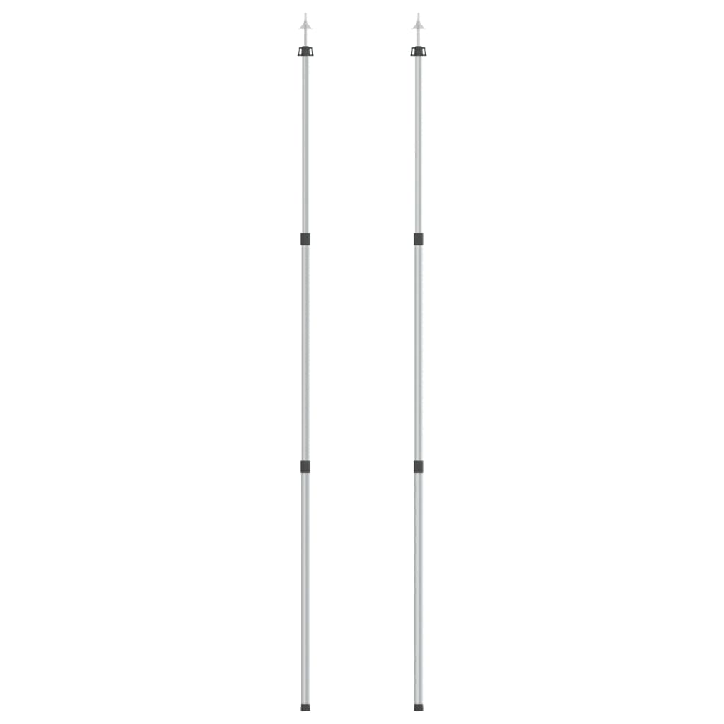 vidaXL Telescopic Tarp Poles with Length of 102-260 cm 2 pcs Aluminum